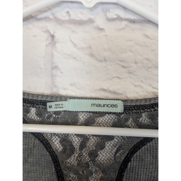 Maurice's Scoop Neck Y2K Style Waffle Knit Shirt With Lace insets Size Medium - Picture 3 of 8